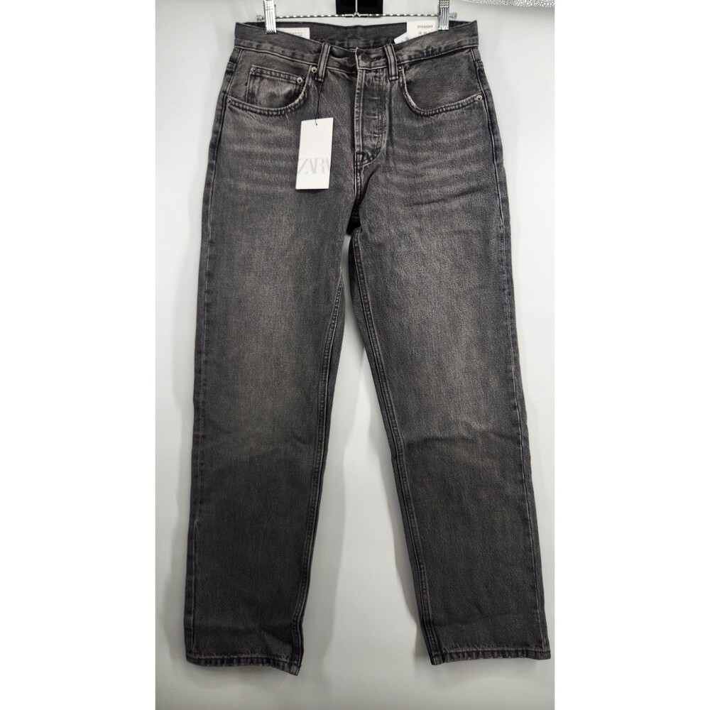 Zara Mens Size 30‎ Black Denim Classic Fit Jeans NWT